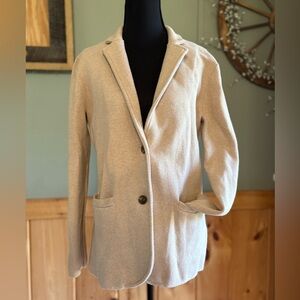 J. Crew Mercantile Beige 100% Cotton Two-Button Blazer/Cardigan size M